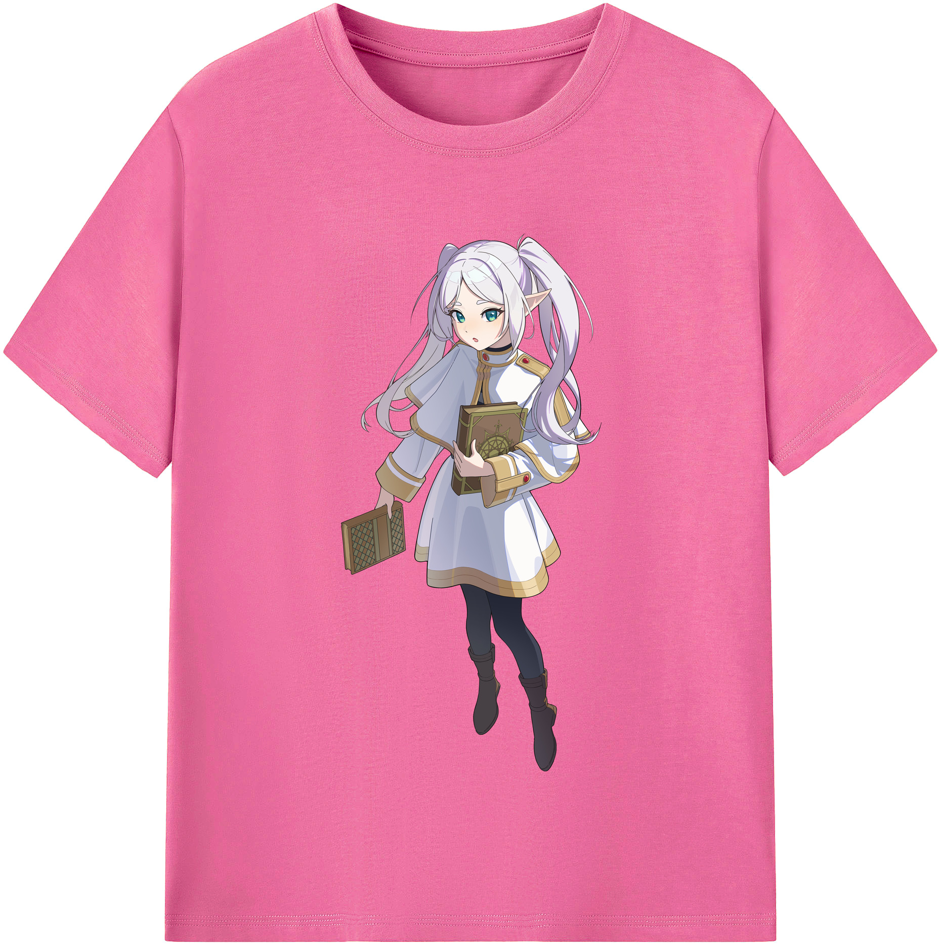 （画像用） 葬送のフリーレン Frieren レディースカジュアルプリントTシャツ（綿100％）